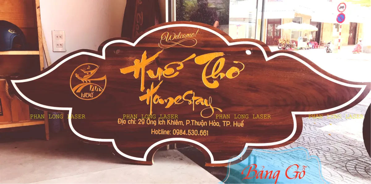 Biển bảng quảng cáo gỗ cho HomeStay tại Huế được gia công tại Đà Nẵng Quảng Nam theo yêu cầu tại Liên Chiểu