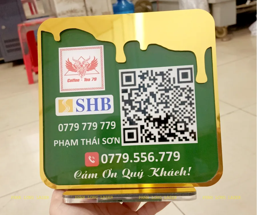 Biển bảng QR Code để bàn, bảng số tài khoản ngân hàng làm cho khách tại Tân Phú, TP Hồ Chí Minh, Sài Gòn, Hà Nội, Hải Phòng, Đà Nẵng, Cần Thơ