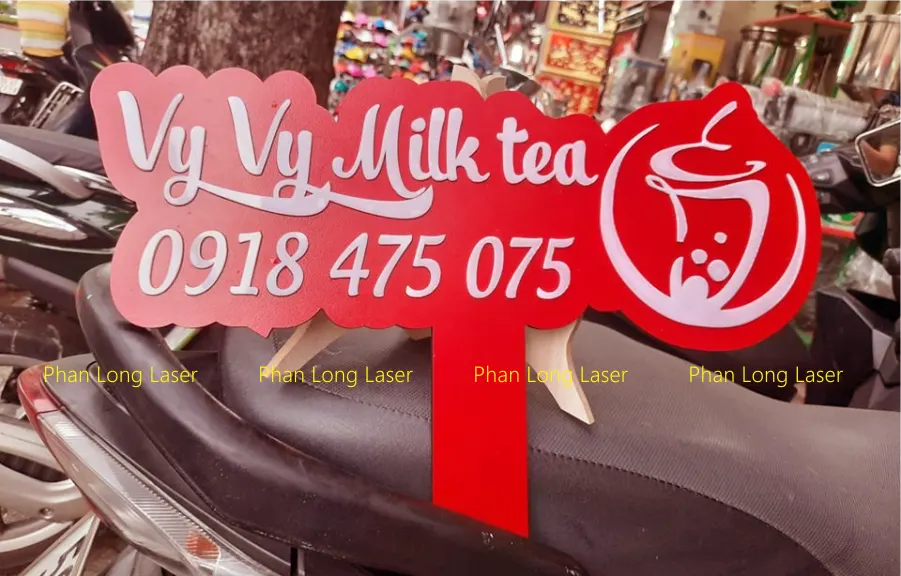 Biển bảng hashtag làm bằng mica cho quán trà sữa tại Gò Vấp, Tân Phú, Tân Bình, Bình Tân, Thủ Đức, Bình Thạnh, Sài Gòn