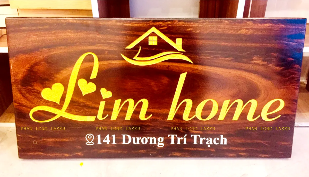 Biển bảng quảng cáo làm từ gỗ me tây khắc laser tại Hóc Môn, Bình Chánh, Nhà Bè, Cần Giờ, Củ Chi, TP Hồ Chí Minh, Sài Gòn, Tphcm