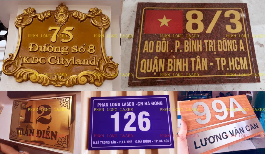Làm biển bảng số nhà theo yêu cầu lấy liền trong 15 phút tại Gò Vấp, Tân Bình, Tân Phú, Bình Tân, Bình Thạnh, Thủ Đức, Phú Nhuận TP Hồ Chí Minh