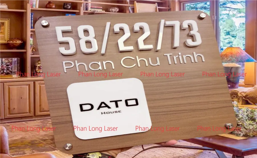 Biển bảng số nhà bằng nền gỗ dán chữ nổi nhựa mica acrylic tại Sài Gòn, Hà Nội, Hải Phòng, Đà Nẵng, Cần Thơ
