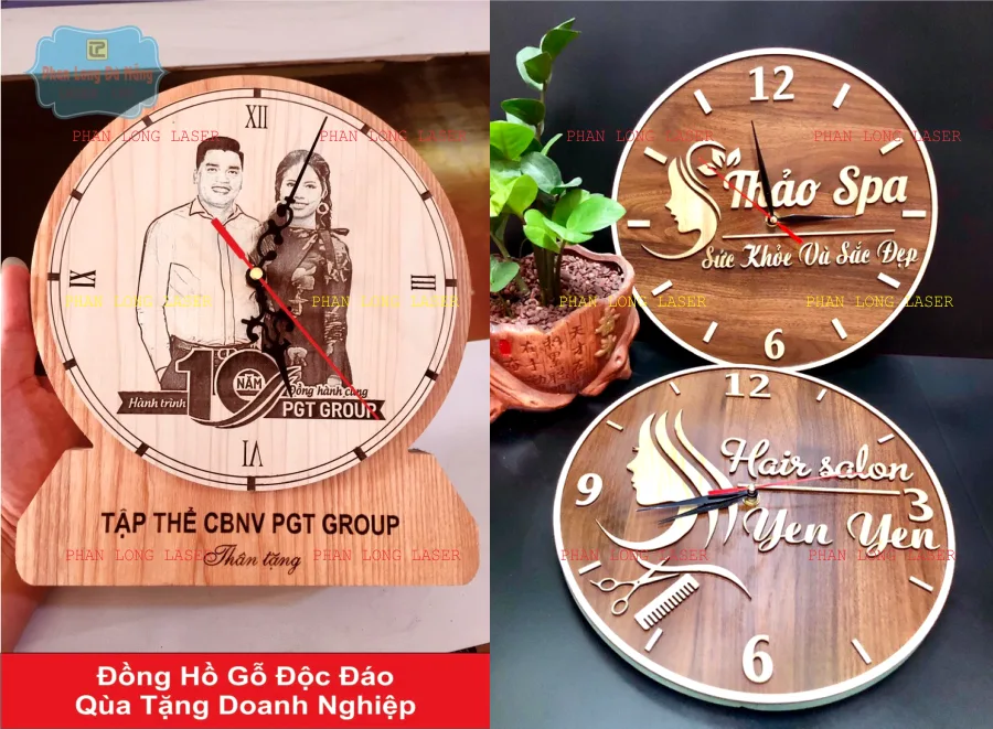 Đồng hồ gỗ làm quà tặng tri ân, quà tặng doanh nghiệp tại Gò Vấp, Tân Phú, Thủ Đức, Bình Thạnh, Sài Gòn