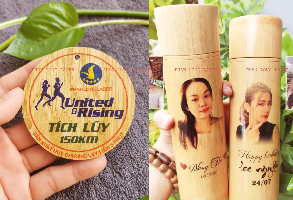 In UV logo và hình ảnh chân dung lên huy chương, cúp và bình giữ nhiệt vỏ gỗ theo yêu cầu tại TP Hồ Chí Minh, Hà Nội, Đà Nẵng, Hải Phòng, Cần Thơ