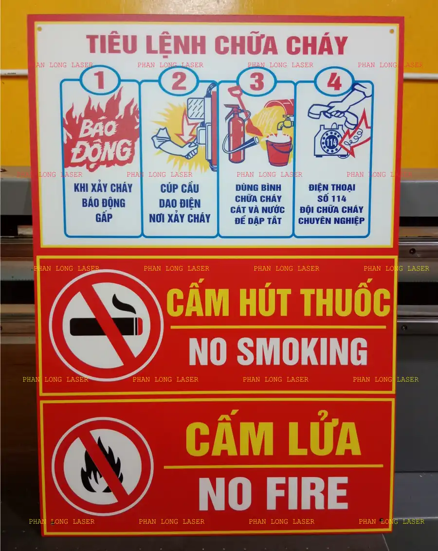 Biển bảng cảnh báo bằng nhựa mica acrylic được in UV theo yêu cầu lấy liền giá rẻ tại TP Hồ Chí Minh, Hà Nội, Hải Phòng, Đà Nẵng, Cần Thơ