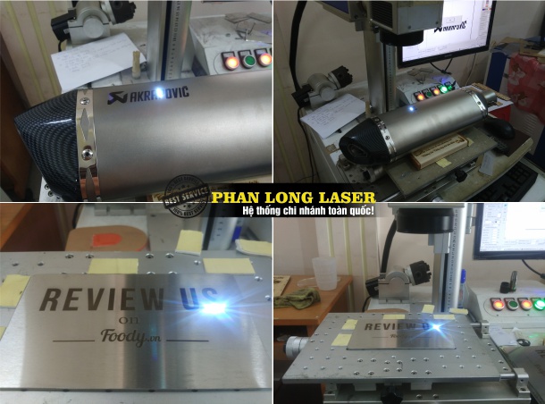 Khắc laser theo yêu cầu lên tem nhãn mác kim loại inox giá rẻ
