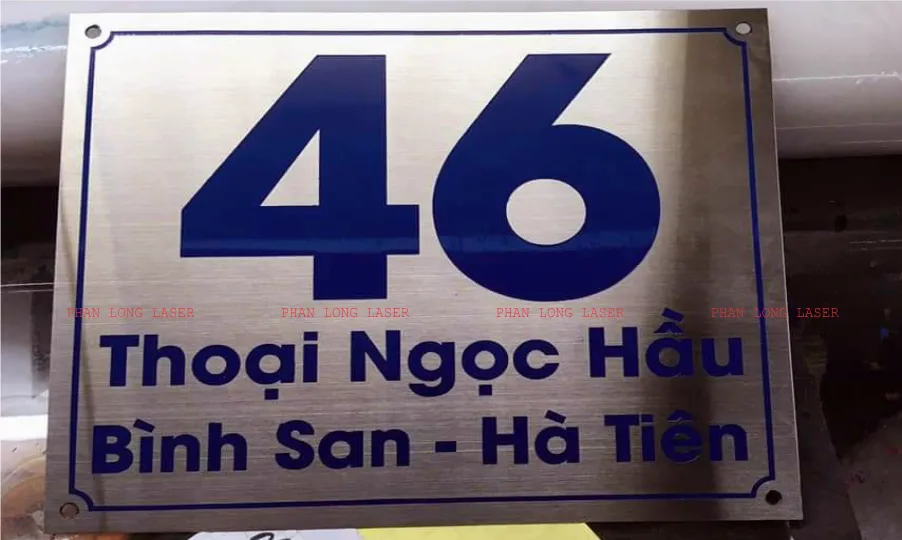 Khắc ăn mòn trên kim loại inox đồng nhôm tạo hình biển bảng số nhà tại Hải Phòng, Đà Nẵng, Cần Thơ, Hà Nội, Sài Gòn