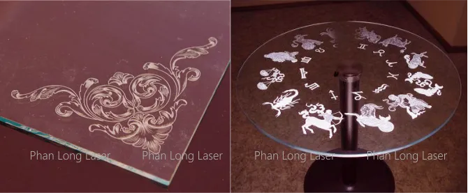 Khắc kính thủy tinh bằng máy khắc laser