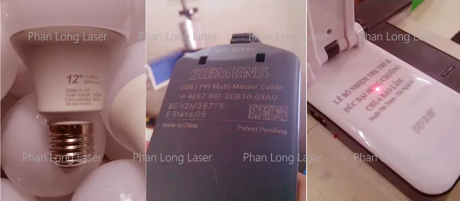 khắc laser theo yêu cầu lên nhựa những nội dung như logo, mã số mã QRcode, in khắc thông số kỹ thuật