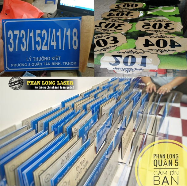 Địa điểm công ty nhận làm biển bảng số nhà bằng nhựa mica tại Tp Hồ Chí Minh, Đà Nẵng, Hà Nội và Cần Thơ giá rẻ