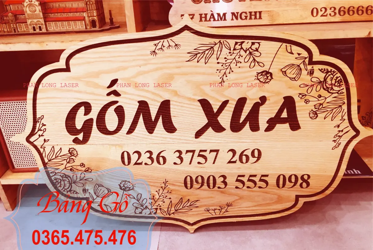 Làm bảng hiệu quảng cáo cho shop Gốm Xưa tại Đà Nẵng