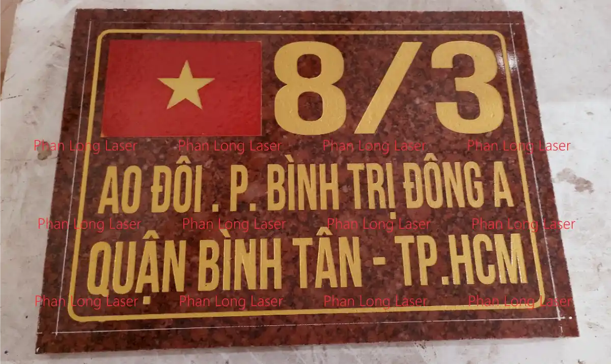 Biển bảng số nhà đá granite hoa cương khắc phun cát tại Bình Tân, Tân Phú, Bình Thạnh, Tân Bình, Gò Vấp, Phú Nhuận, Thủ Đức, Tphcm TP Hồ Chí Minh, Sài Gòn