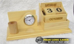 Làm Lịch Gỗ In Khắc Laser Cnc Theo Yêu Cầu Lấy Liền 5p Giá Rẻ