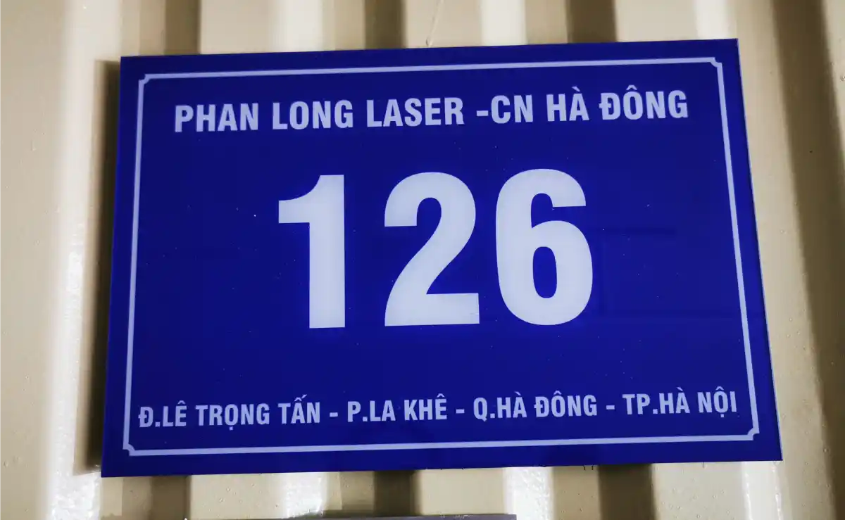 Làm biển bảng số nhà bằng nhựa mica acrylic tại Hà Đông, Ba Đình, Hai Bà Trưng, Đống Đa, Hoàn Kiếm, Hà Nội