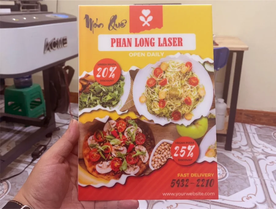 Làm menu cho quán ăn nhà hàng chất liệu mica acrylic tại Sài Gòn, Hà Nội, Hải Phòng, Đà Nẵng, Cần Thơ