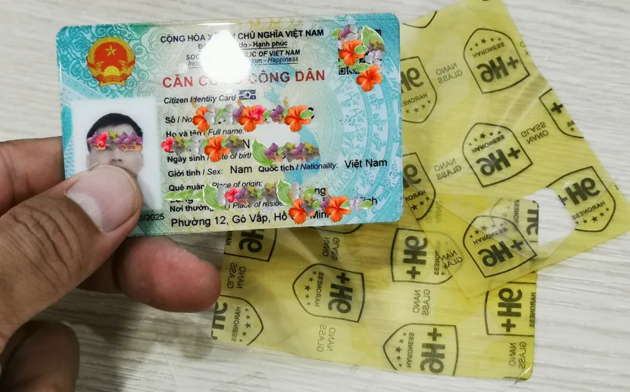 Miếng dán bảo vệ bề mặt cho thẻ căn cước công dân bằng nano sản xuất cực nhanh tại Hà Nội, TP Hồ Chí Minh, Đà Nẵng, Hải Phòng và Cần Thơ