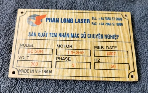 Báo Giá làm Tem nhãn mác Gỗ lấy liền 5 phút giá rẻ