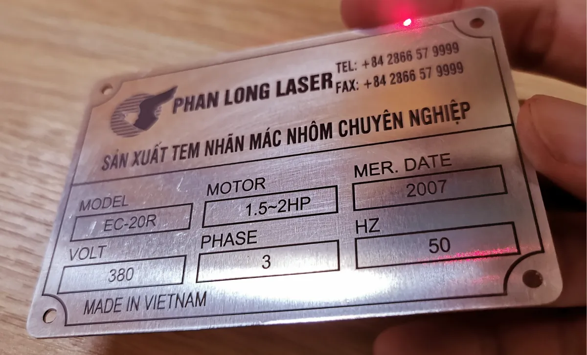 Khắc laser lên tem nhãn mác kim loại nhôm tại Hòa Vang, Sơn Trà, Liên Chiểu, Cẩm Lệ, Ngũ Hành Sơn, Hải Châu, Thanh Khê, Đà Nẵng