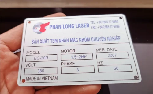 Báo giá làm Tem Nhãn Mác bằng Nhôm lấy liền 7 phút giá rẻ